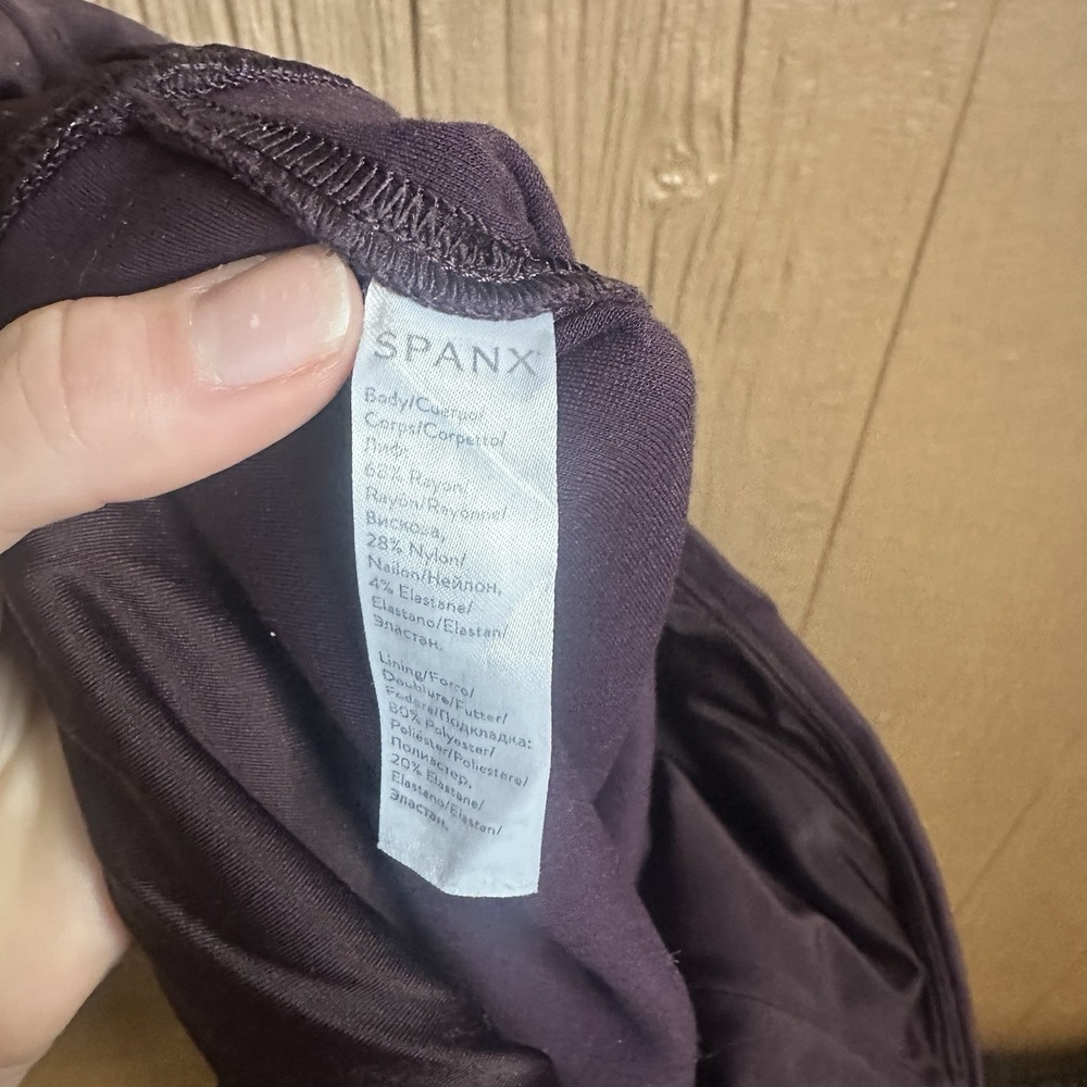Spanx Women's Leggings  Sz‎ XL Pointe Split Hem High Rise Purple Thick Workwear - Picture 6 of 6